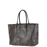 ゴヤール サンルイPM トートバッグ ブラック PVC レザー レディース GOYARD 【中古】